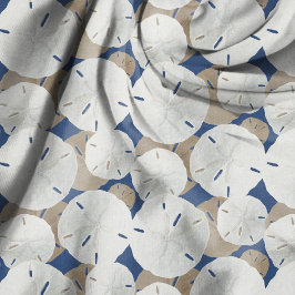 Sand Dollars Muster Tan Navy Blue Stoff