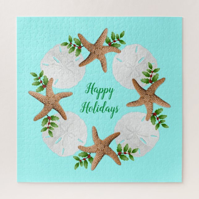 Sand Dollars Starfish Weihnachtspuzzle (Vertikal)