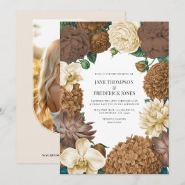 Sand Dune, Copper Glow & Hazelnut Cream Wedding Einladung