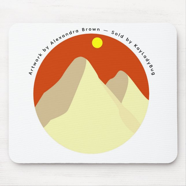 Sand Dunes Amongst Orange Sky Mousepad (Vorne)