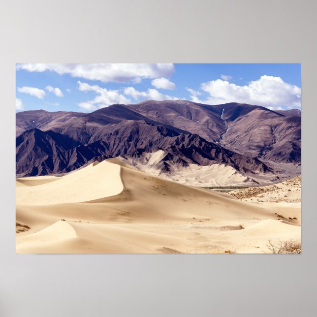 Sand dunes near Samye Monastery - Tibet Poster (Vorne)