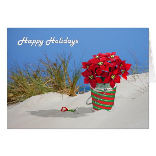 Sand-Eimer Pointsettia Pflanze Karte