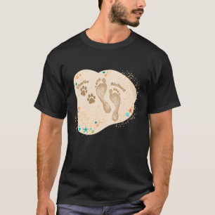 Sand graviertes Haustierliebhaber Hund Papa Mama M T-Shirt