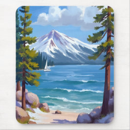 Sand Harbor Beach Lake Tahoe Malerei Mousepad