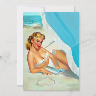 Sand Herz Pin up Einladung