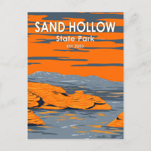 Sand Hollow Staat Park Utah Vintag Postkarte