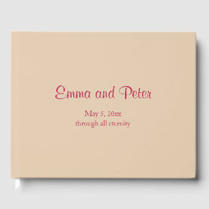 Sand "In Alle Ewigkeit" Minimalistische Hochzeit Gästebuch