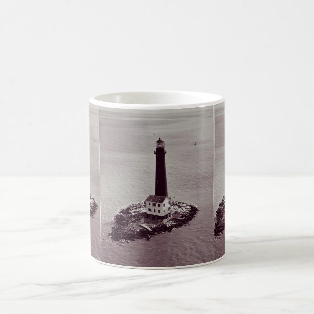 Sand-Insel-Leuchtturm Kaffeetasse (Mittel)