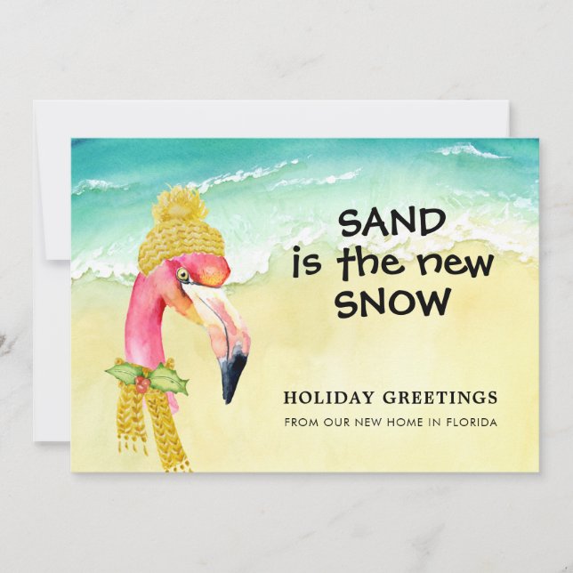 Sand ist die neue Snow Flamingo Beach New Zuhause Ankündigung (Vorderseite)