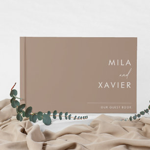 Sand & Ivory Modernes Minimal Wedding Guestbook Gästebuch