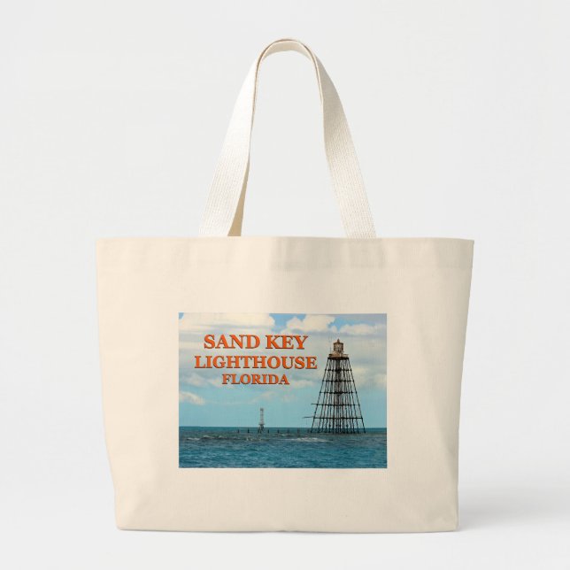 Sand Key Lighthouse, Florida Jumbo Tote Bag Stoffbeutel (Vorne)