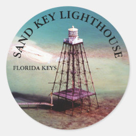Sand Key Lighthouse, Florida Keys Round Stickers