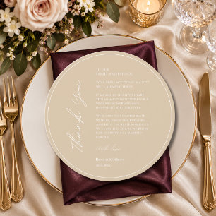 Sand Luxus-Hochzeitsplatzierung Danksagungskarte Programm