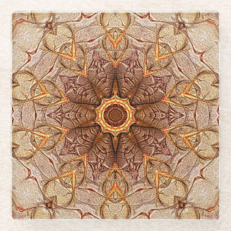 Sand-Mandala-Muster mit Sternzentrum-Unterlage Glasuntersetzer