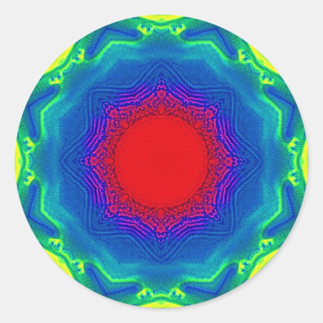 Sand Mandala Runder Aufkleber (Vorderseite)