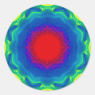 Sand-Mandala Runder Aufkleber