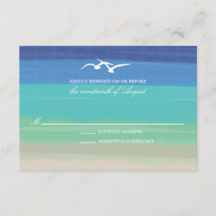 Sand, Meer und Seagullen RSVP für bemalte Hochze