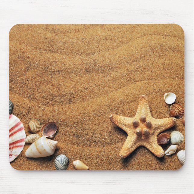 Sand mit Geschenken von Schaufenster Mousepad (Vorne)