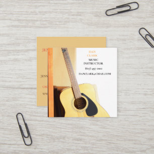 Sand Music Teacher/Musiker/Educator Guitar Quadratische Visitenkarte