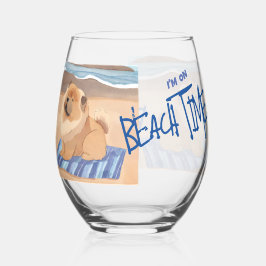 SAND N' SEE Chow Chow Hund Weinglas Ohne Stiel