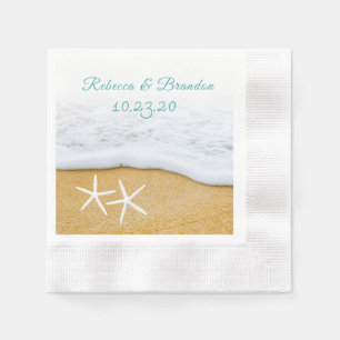 Sand n Surf Starfish Polterabend Custom Napkins Serviette