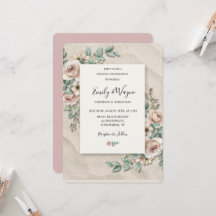 Sand Off-White Salbei Grün Florale Hochzeit