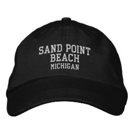 Sand Point Beach Michigan Embroidered Hat Bestickte Baseballkappe