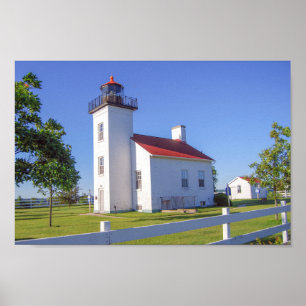 Sand Point Leuchtturm, Escanaba, Michigan Poster