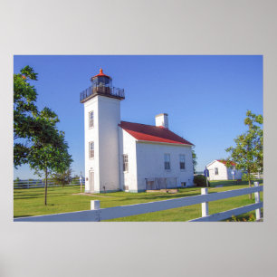 Sand Point Leuchtturm, Escanaba, Michigan  Poster