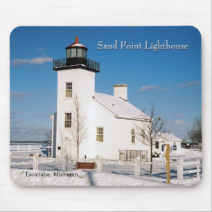 Sand Point Lighthouse Escanaba mousepad