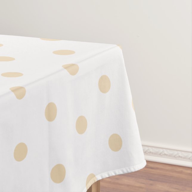 Sand Polka Dots White Tischdecke (Beispiel)