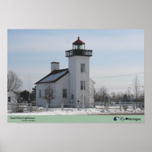 Sand-Punkt-Leuchtturm - Escanaba, MI Poster
