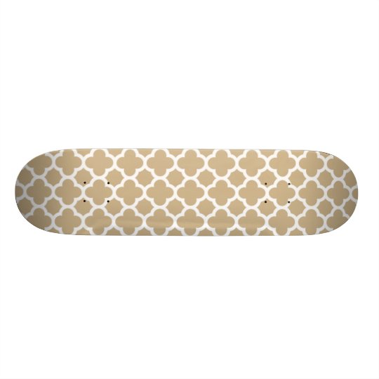 Sand Quatrefoil Gitter-Muster Skateboard Brett