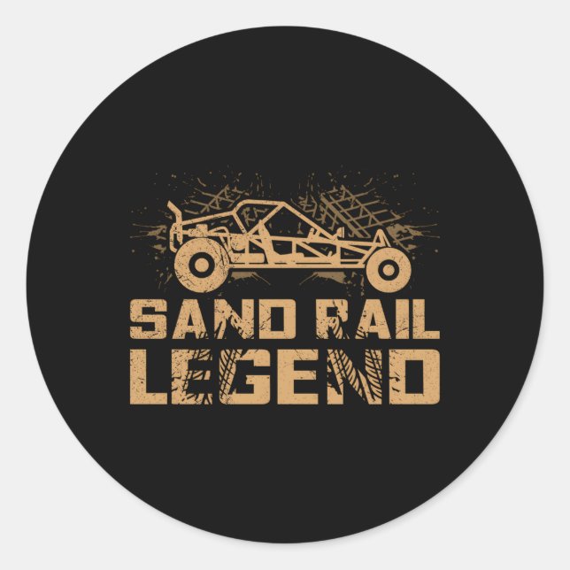 Sand Rail Legend für ein Sand Rail Racing Runder Aufkleber (Vorderseite)