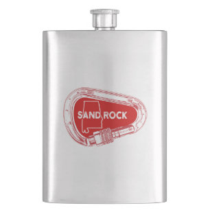 Sand Rock Alabama Rock Climbing Carabiner Flachmann