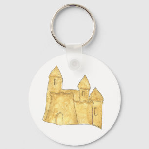 Sand-Schloss-Schlüsselanhänger Schlüsselanhänger