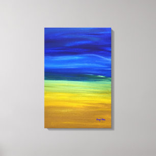 Sand Sky Acrylic Painting Blends Cheryl Paton Leinwanddruck