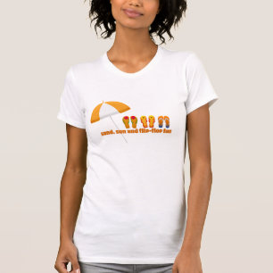 Sand, Sonne und Badeschuh-Spaß T-Shirt