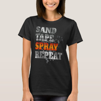 SAND TAPE SPRAY WIEDERHOLEN Shirt Auto KÖRPERMALZ