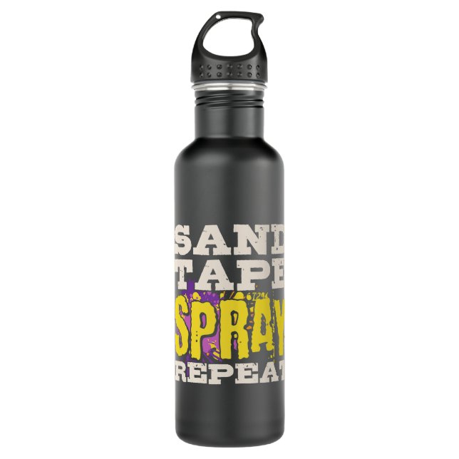 Sand-Tape-Spray Wiederholung Auto- und Auto-Kaross Edelstahlflasche (Vorderseite)