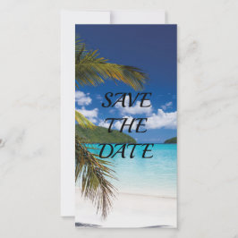 Sand Tropical Beach Hochzeit Save the Date Dankeskarte