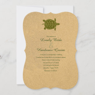 Sand Turtle Beach Mariage Invitation
