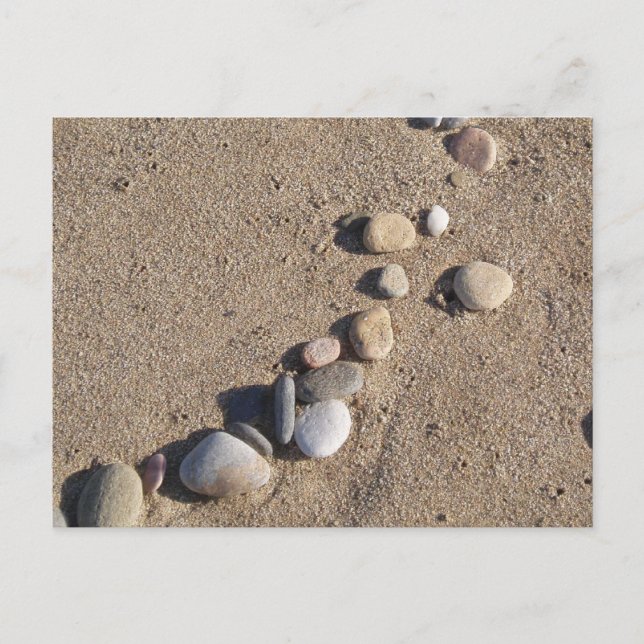 Sand und Kieselsteine Postkarte (Vorderseite)