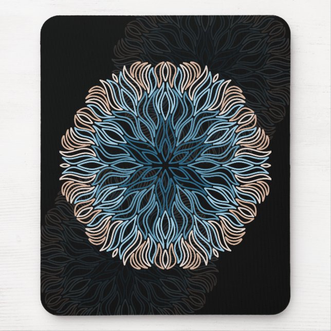 Sand- und Meeres-Mandala  Mousepad (Vorne)