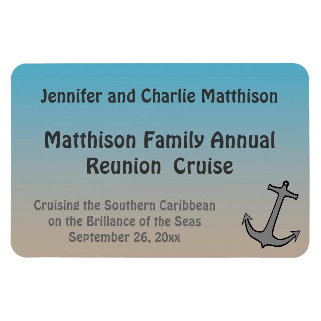 Sand- und Meeresdunkelstateroom-Türmarkierer 2 Magnet (Horizontal)