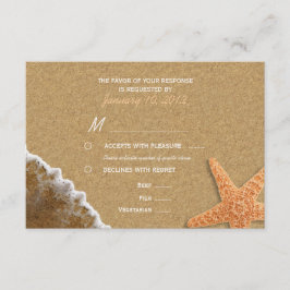 Sand und Muscheln Beach UAWG mit Mahlzeiten Option RSVP Karte