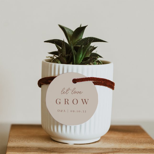 Sand und Rost | Gelassen Liebe Pflanze oder Saatgu Geschenkanhänger (Von Creator hochgeladen)