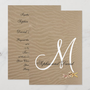 Sand und Starfish Beach Einladung zur Hochzeit