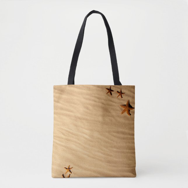 Sand und Sterne auf einer Totttasche Tasche (Vorderseite)
