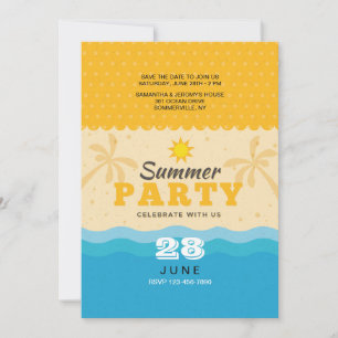 Sand-und-Surf-Einladung Save The Date